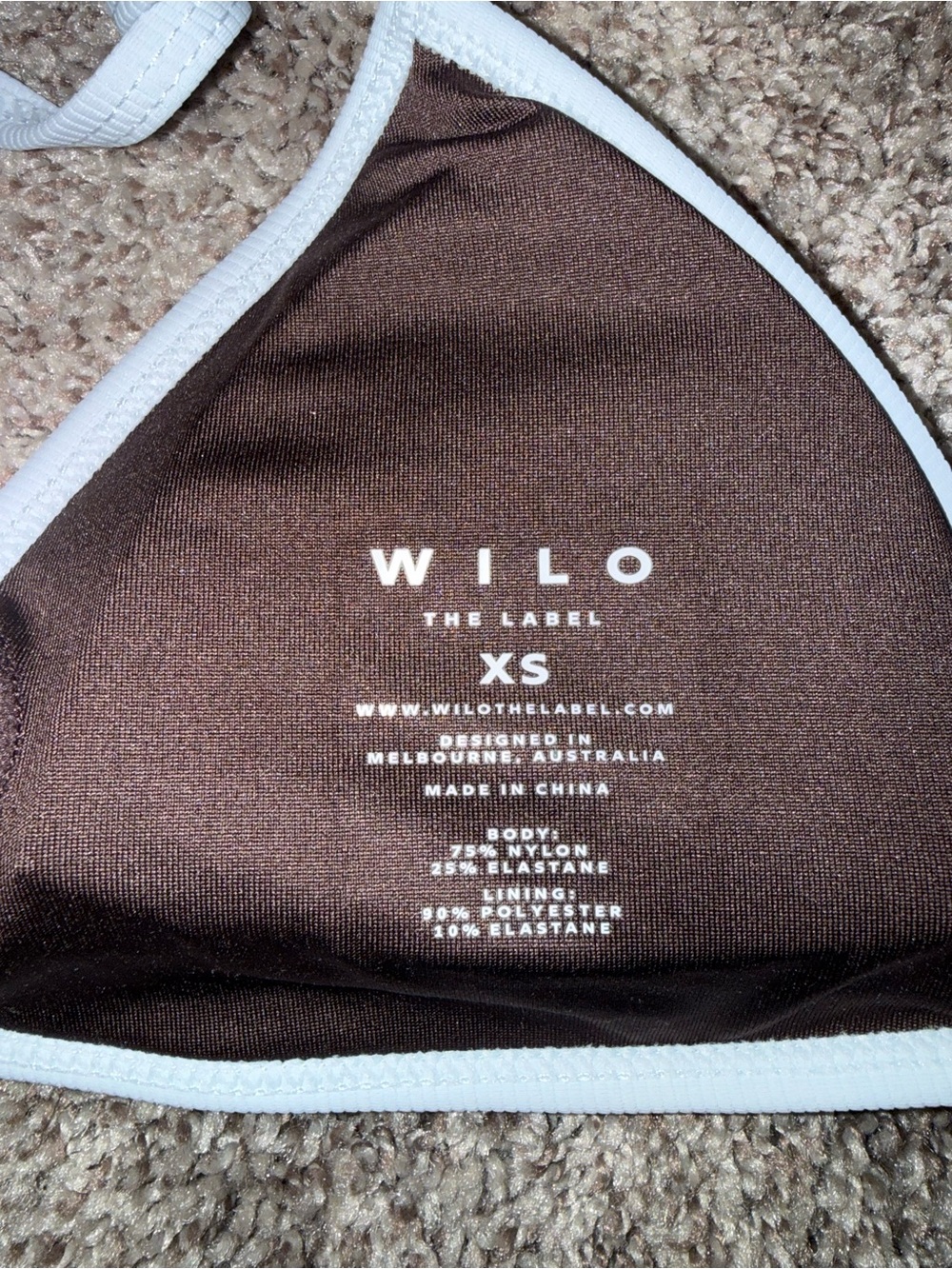 Wilo the Label- 👙 3PC Contrast Bikini With Skirt in Chocolate - Picture 3 of 6